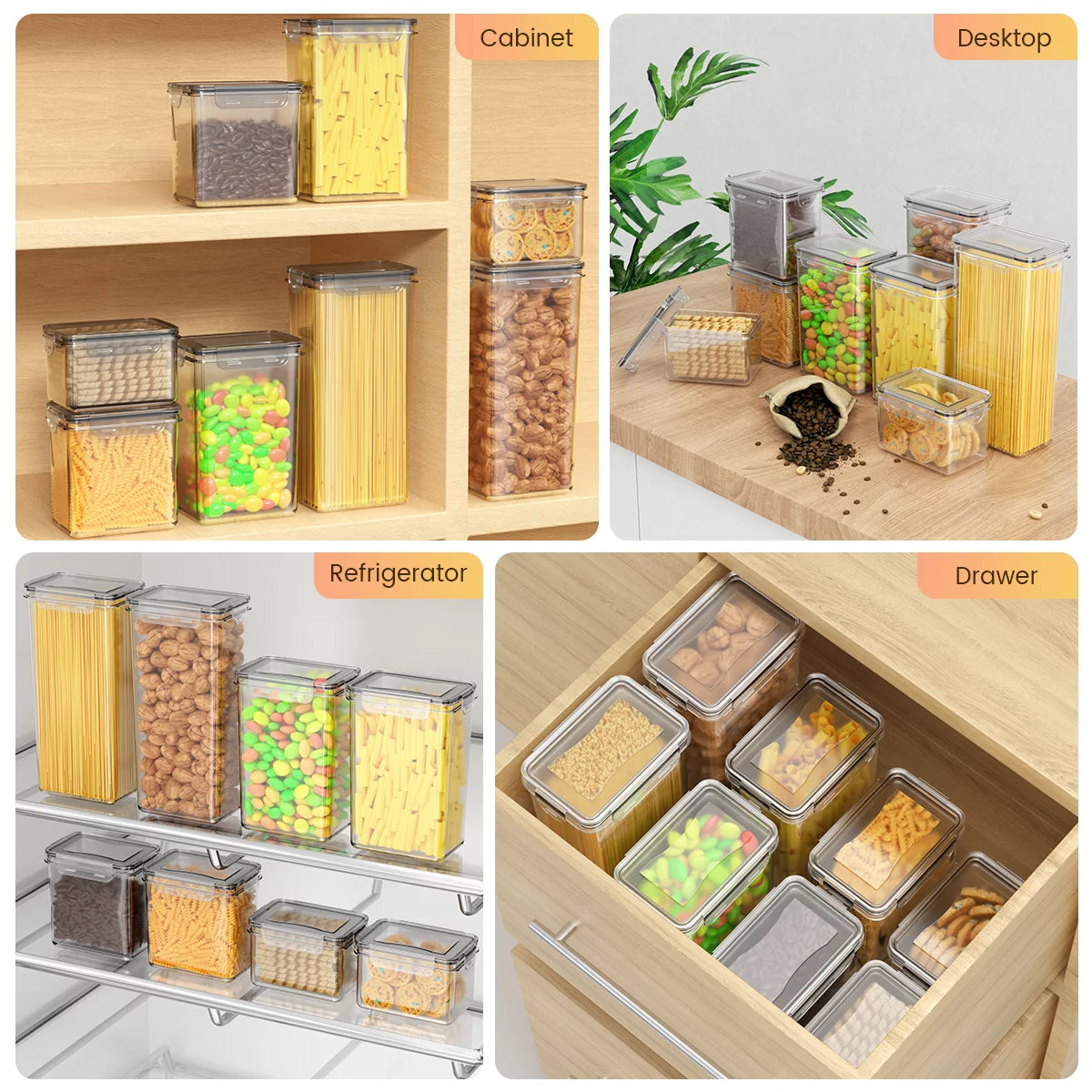 8PCS Airtight Food Storage Containers