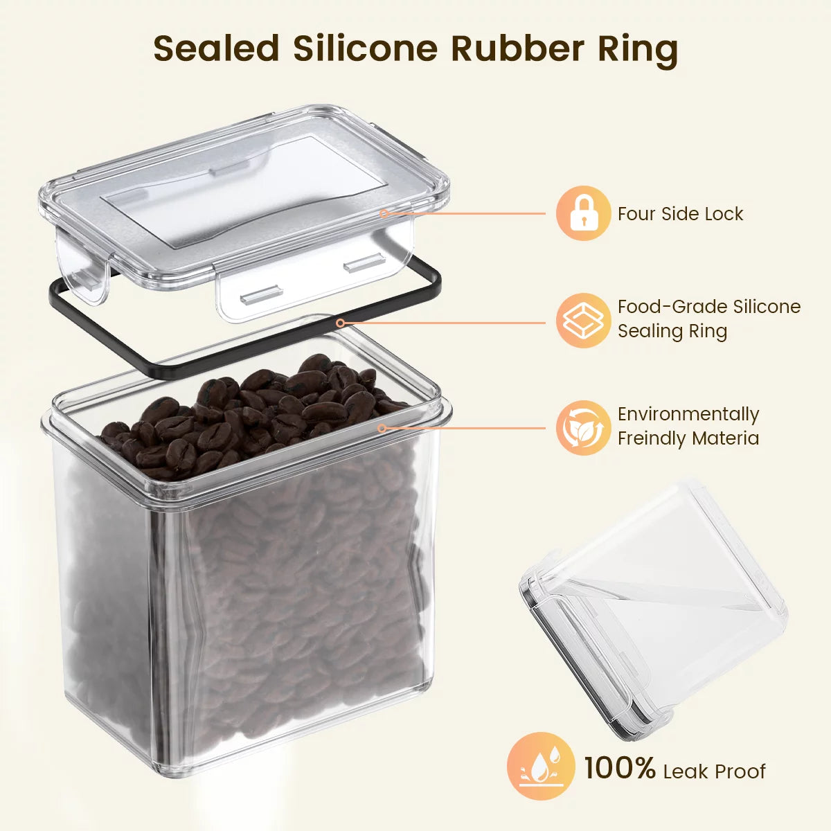 8PCS Airtight Food Storage Containers