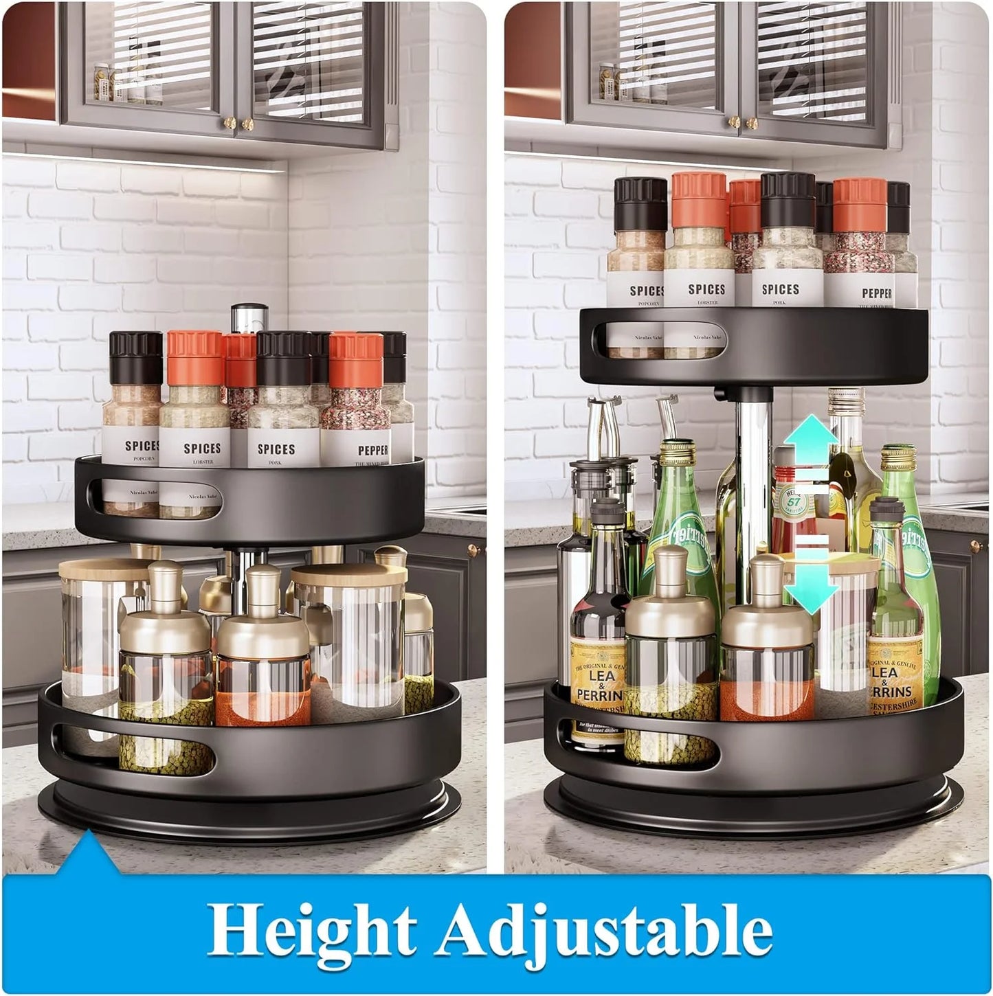 SpiceTwist 2-Tier Rotating Spice Rack