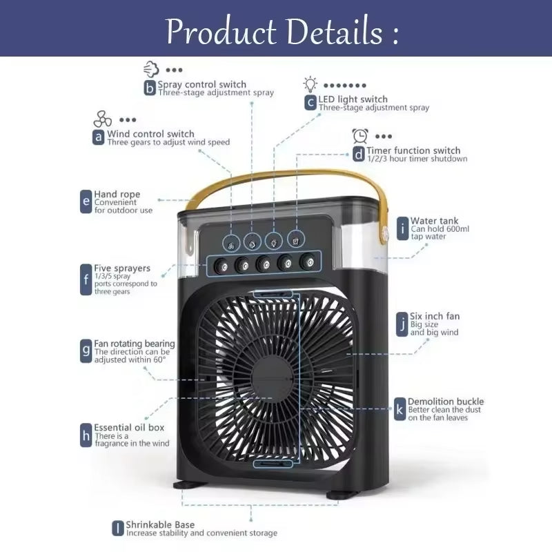 Water Mist Electric Fan 